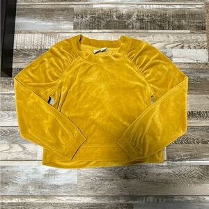 Anthropologie Saturday Sunday Mustard Yellow Sweater Size XS Fall Business
